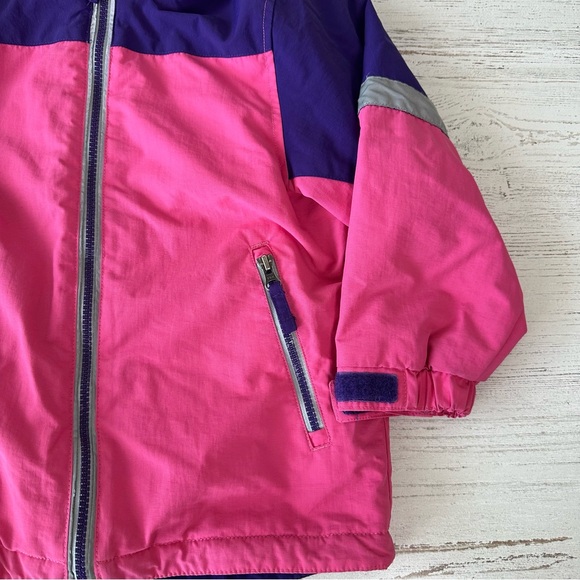 HANNA ANDERSSON Nylon Waterproof Fleece Lined Hooded Jacket Reflective 5 Pink - Picture 2 of 11